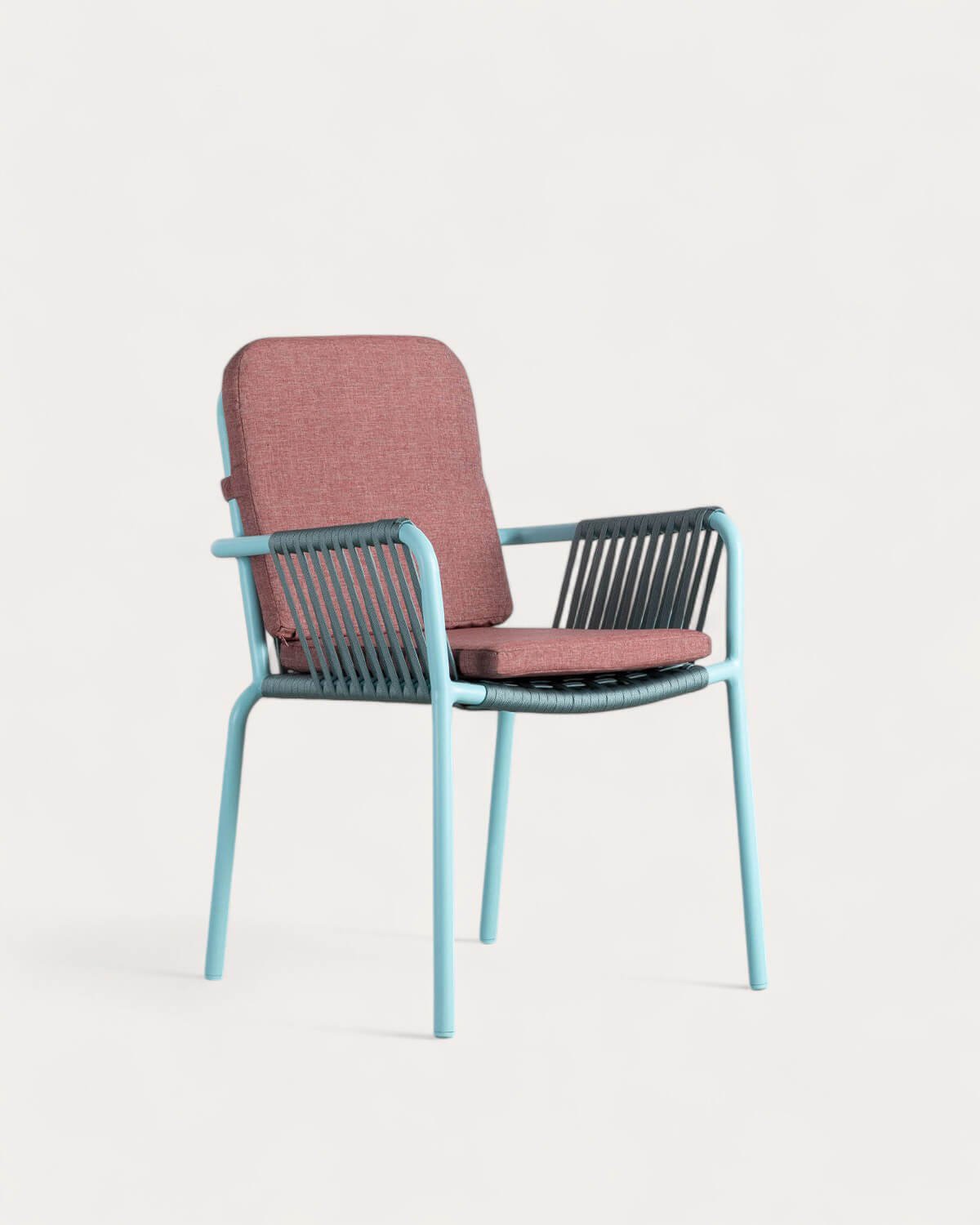 Pack de 4 Chaises d'Extérieur en Aluminium et Corde Drian , image de la gelerie 1