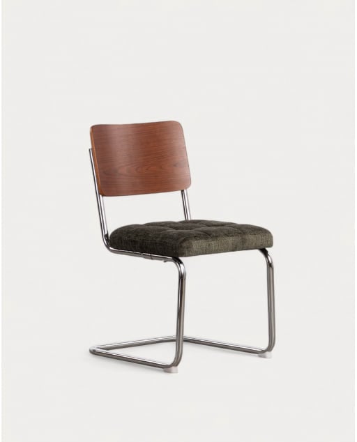 Chaise de Salle à Manger en Bois et Tissu Cuba