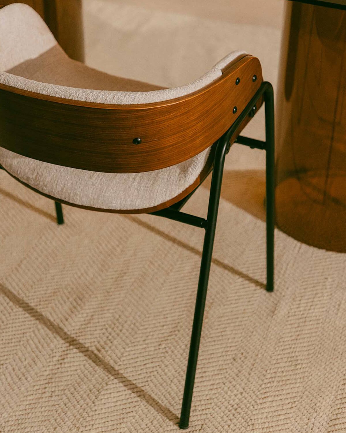 Pack 2 Chaises de Salle à Manger en Bois et Tissu Berlin, image de la gelerie 3