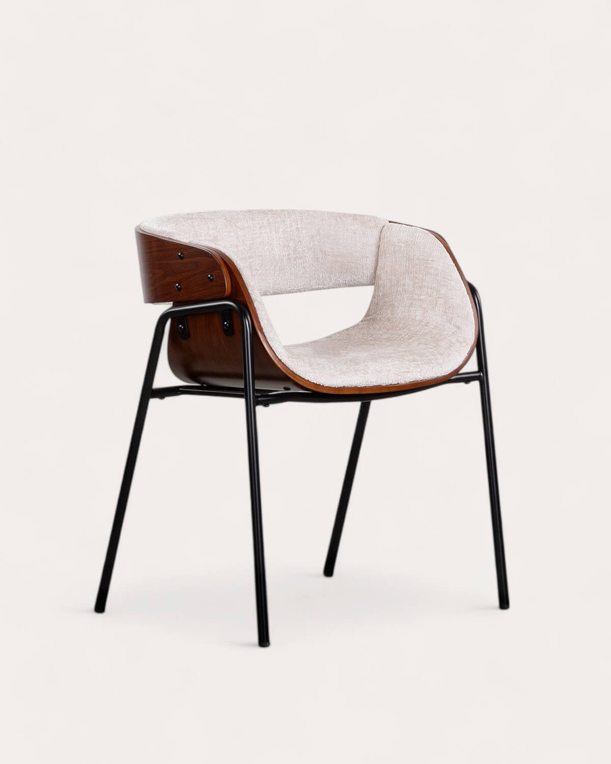 Pack 4 Chaises de Salle à Manger en Bois et Tissu Berlin, image de la gelerie 4544638