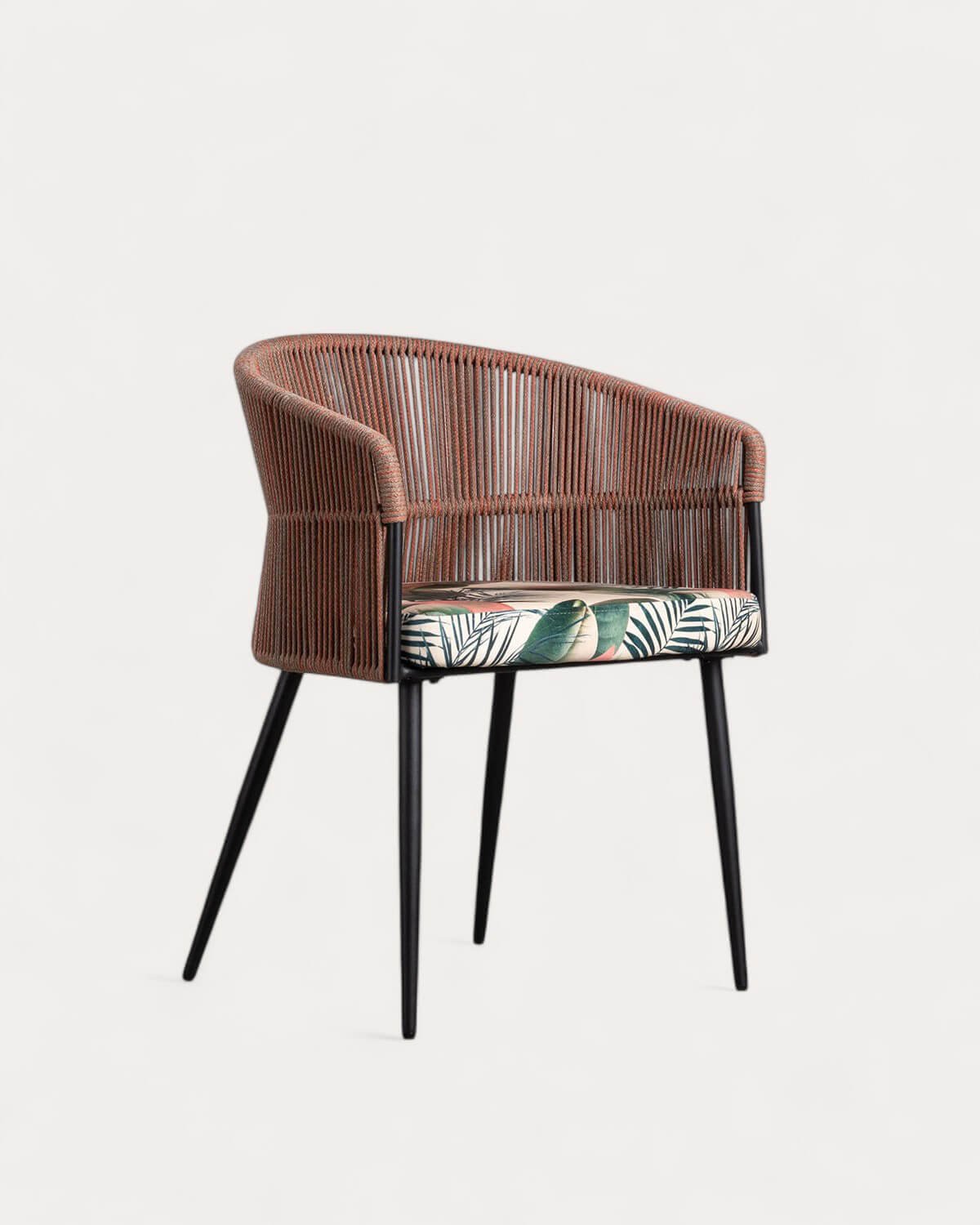 Pack 4 Chaises de Salle à Manger en Velours et Corde Drean, image de la gelerie 1