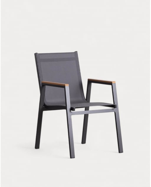 Chaise d´Extérieur en Aluminium Korce - Gris Graphite