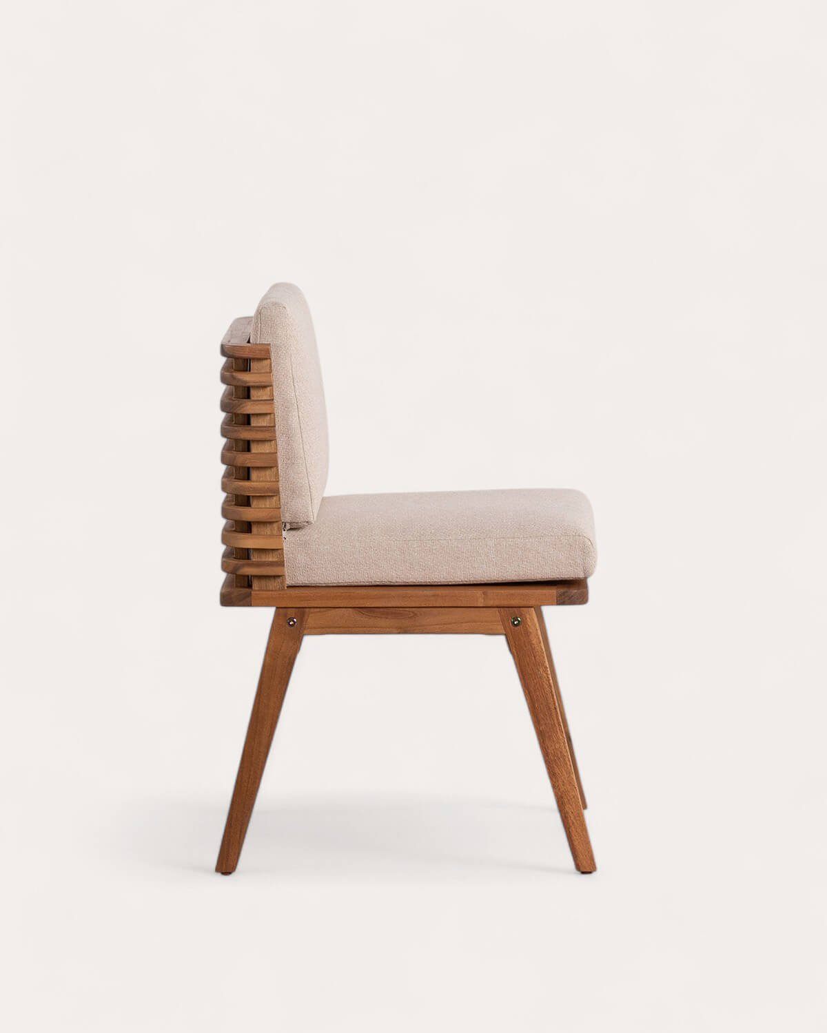 Chaise d'Extérieur en Bois d'Acacia avec Coussins en Tissu Hazan, image de la gelerie 4