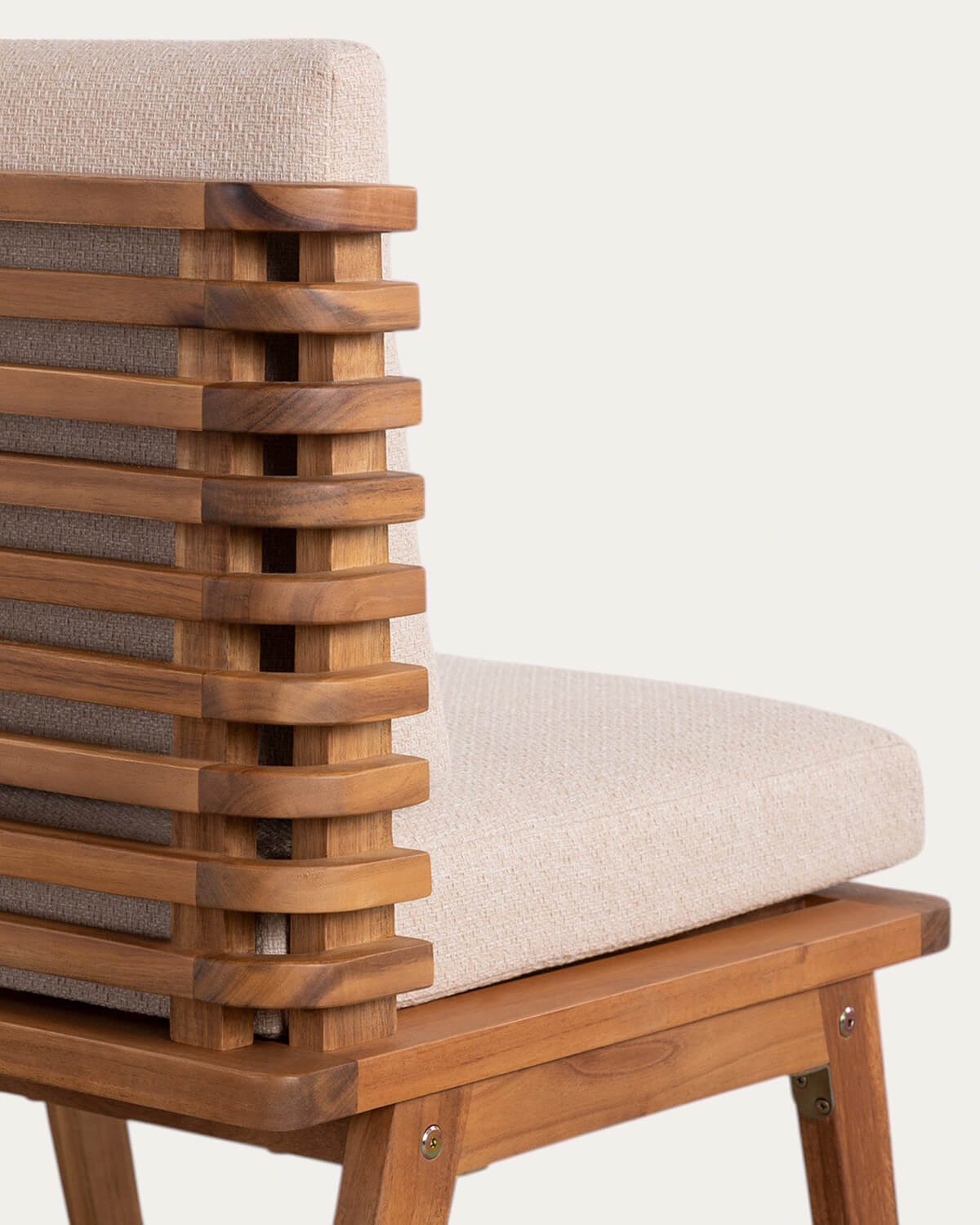 Chaise d'Extérieur en Bois d'Acacia avec Coussins en Tissu Hazan, image de la gelerie 6