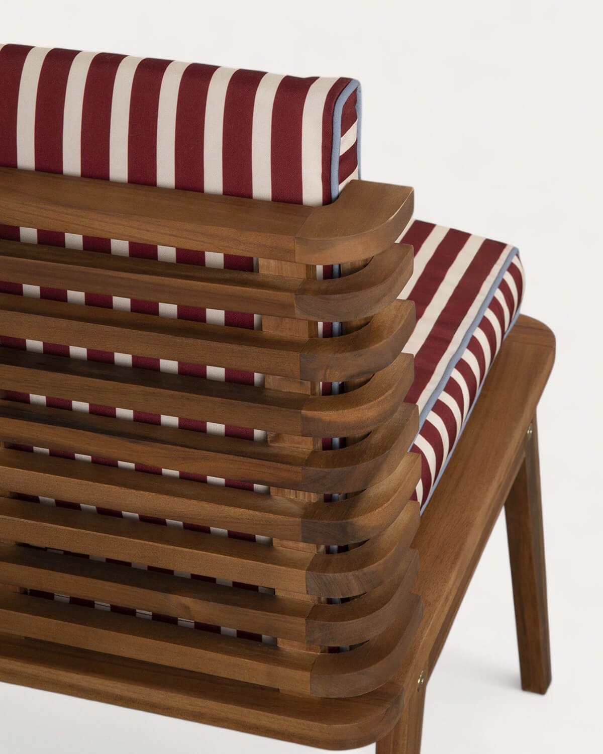 Chaise d'Extérieur en Bois d'Acacia avec Coussins en Tissu Hazan, image de la gelerie 6