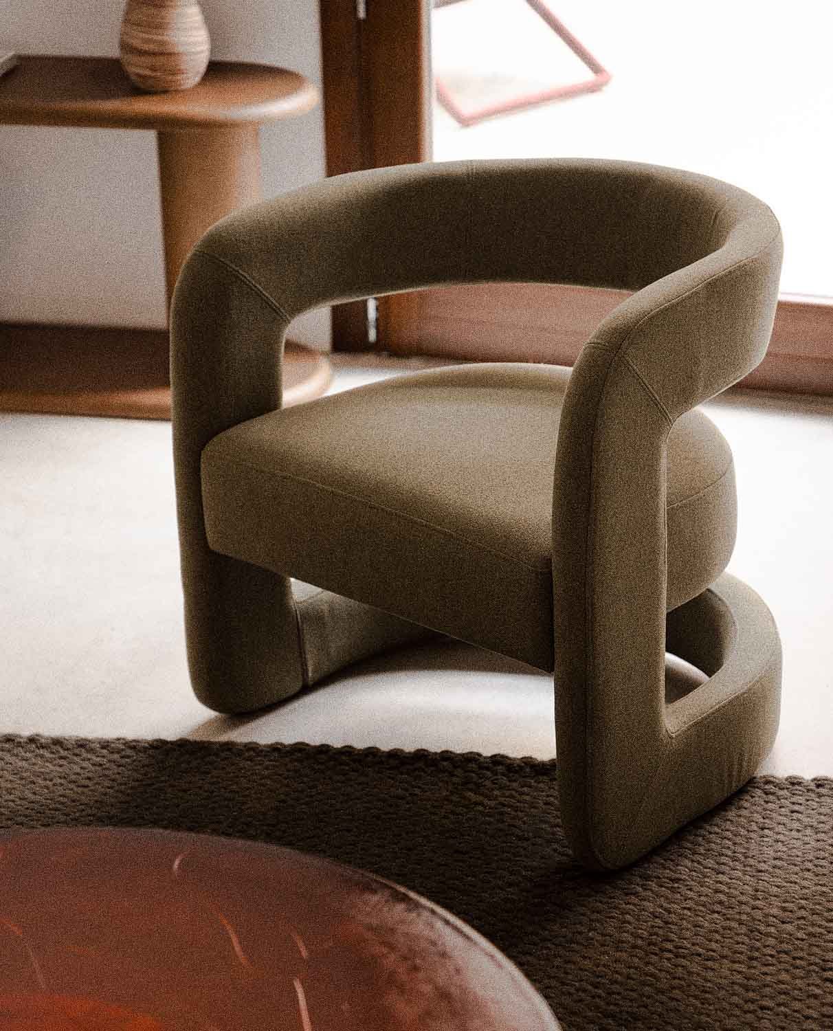 Fauteuil en tissu Winsi, image de la gelerie 2
