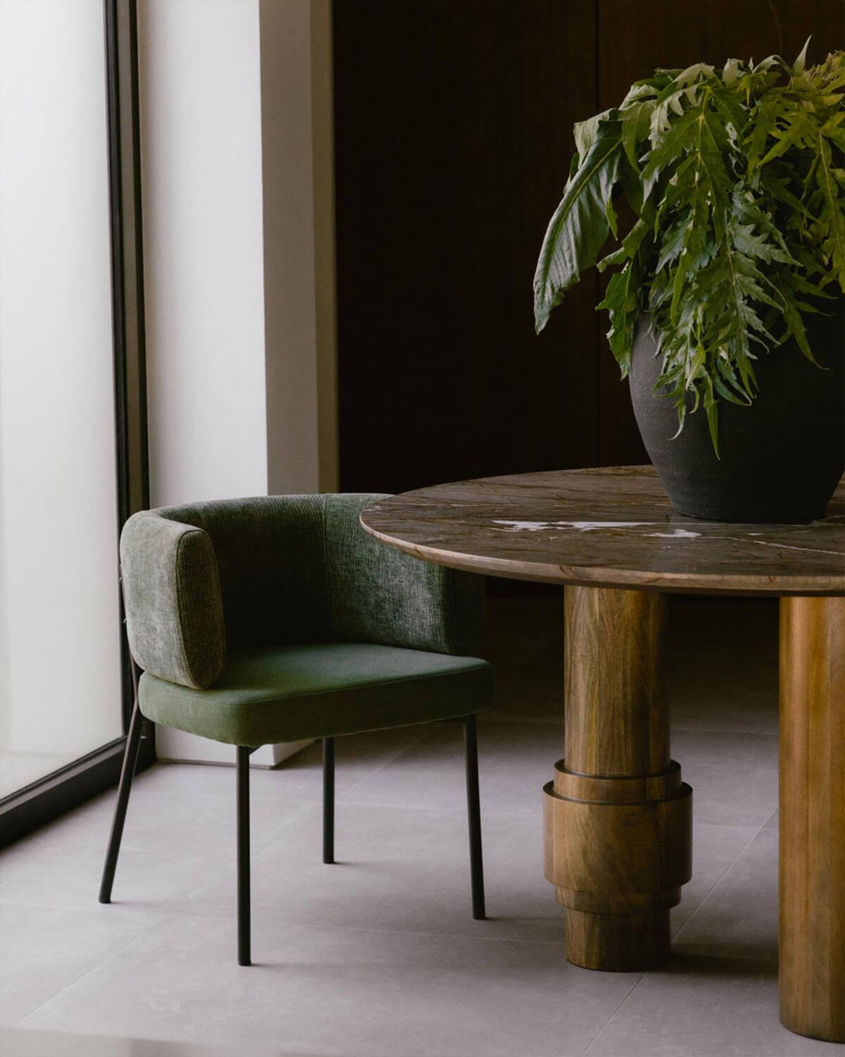 Pack 2 Chaises de Salle à Manger en Tissu et Métal Hades, image de la gelerie 2