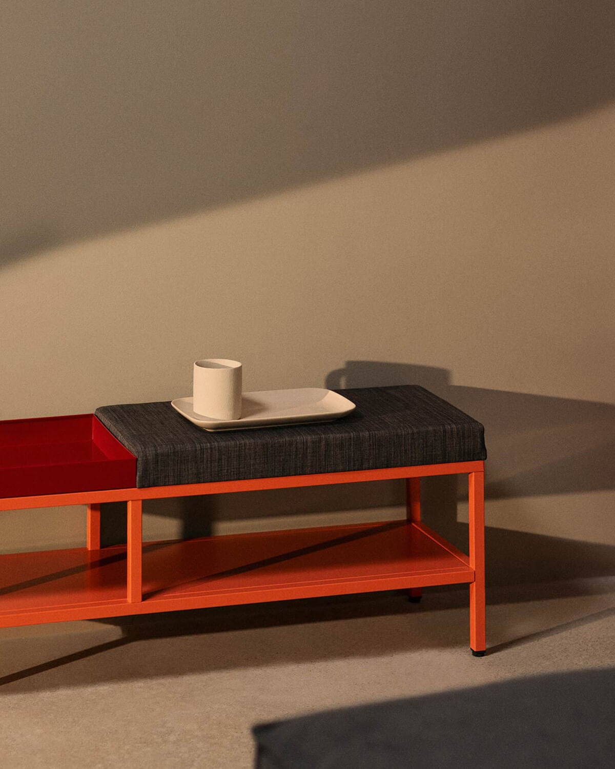 Banc à Chaussures avec Rangement 100x30 cm en Acier Laminé Bruck, image de la gelerie 3