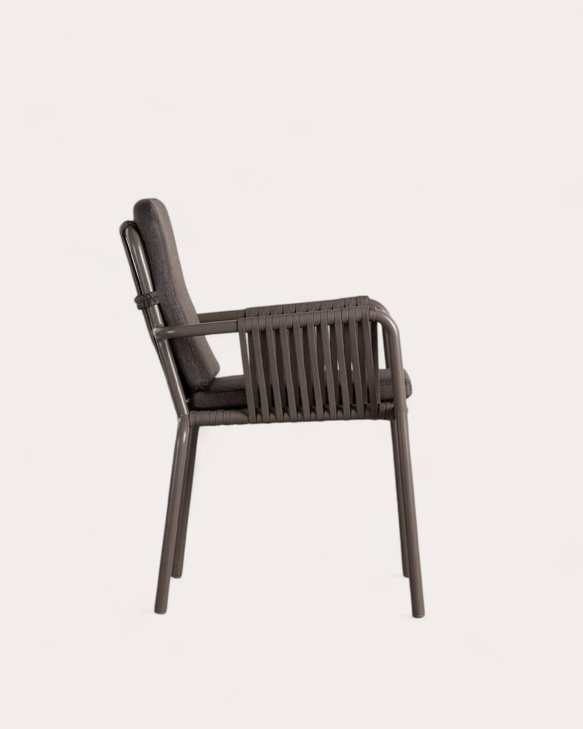 Pack 2 Chaises de Salle à Manger avec Accoudoirs en Aluminium et Corde Drian, image de la gelerie 3