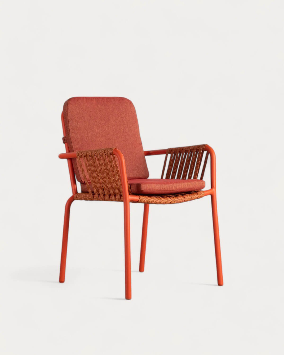 Pack 2 Chaises de Salle à Manger avec Accoudoirs en Aluminium et Corde Drian, image de la gelerie 1