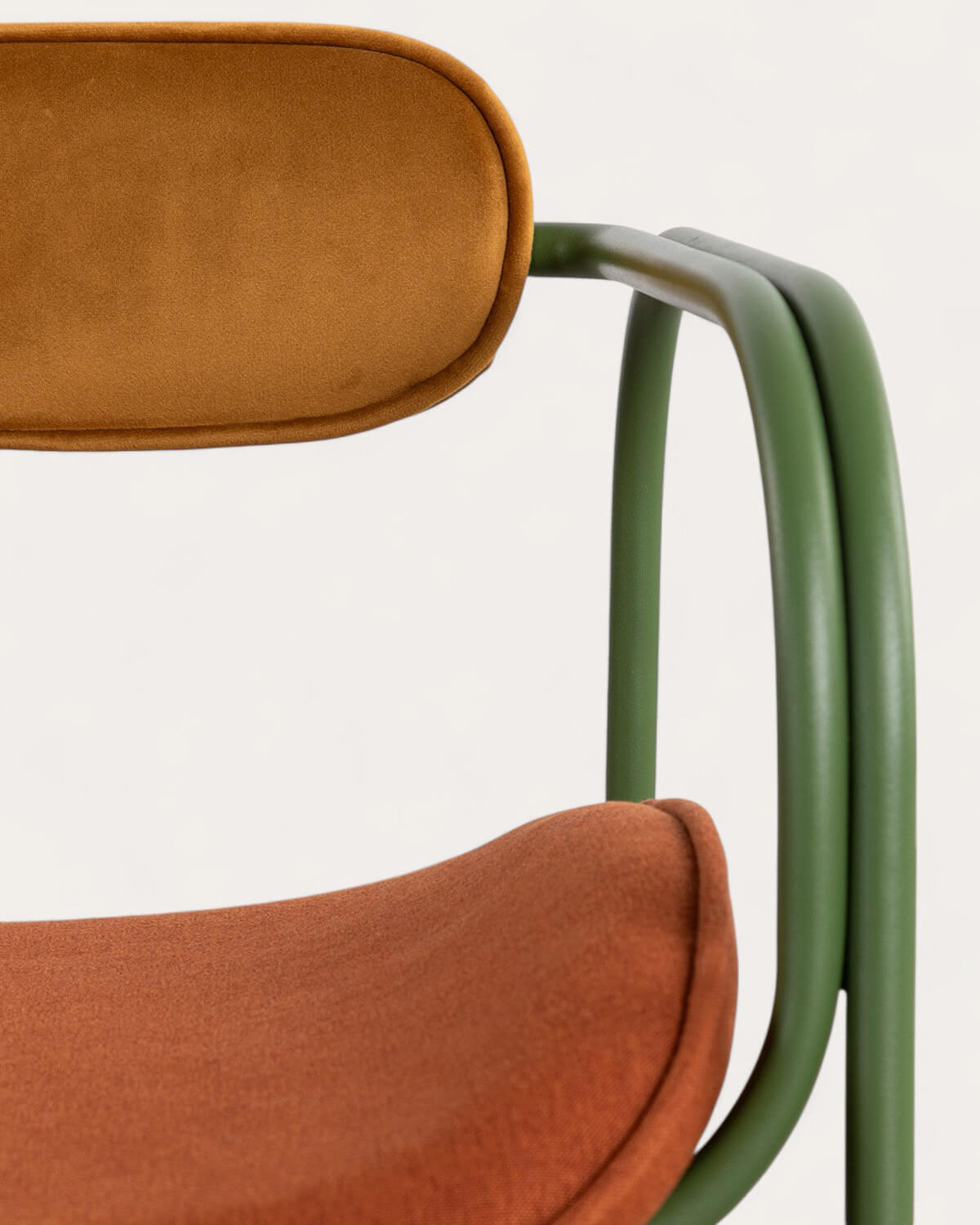 Pack de 4 Chaises de Salle à Manger avec Accoudoirs en Velours et Tissu Ilan, image de la gelerie 8