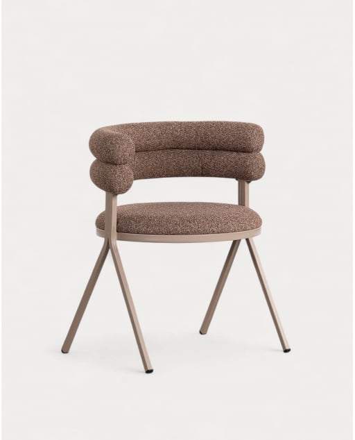 Pack 2 Chaises de Salle à Manger en Tissu et Métal Aixa Classic