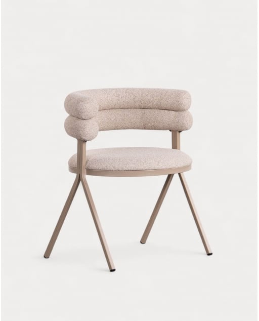 Pack 2 Chaises de Salle à Manger en Tissu et Métal Aixa Classic