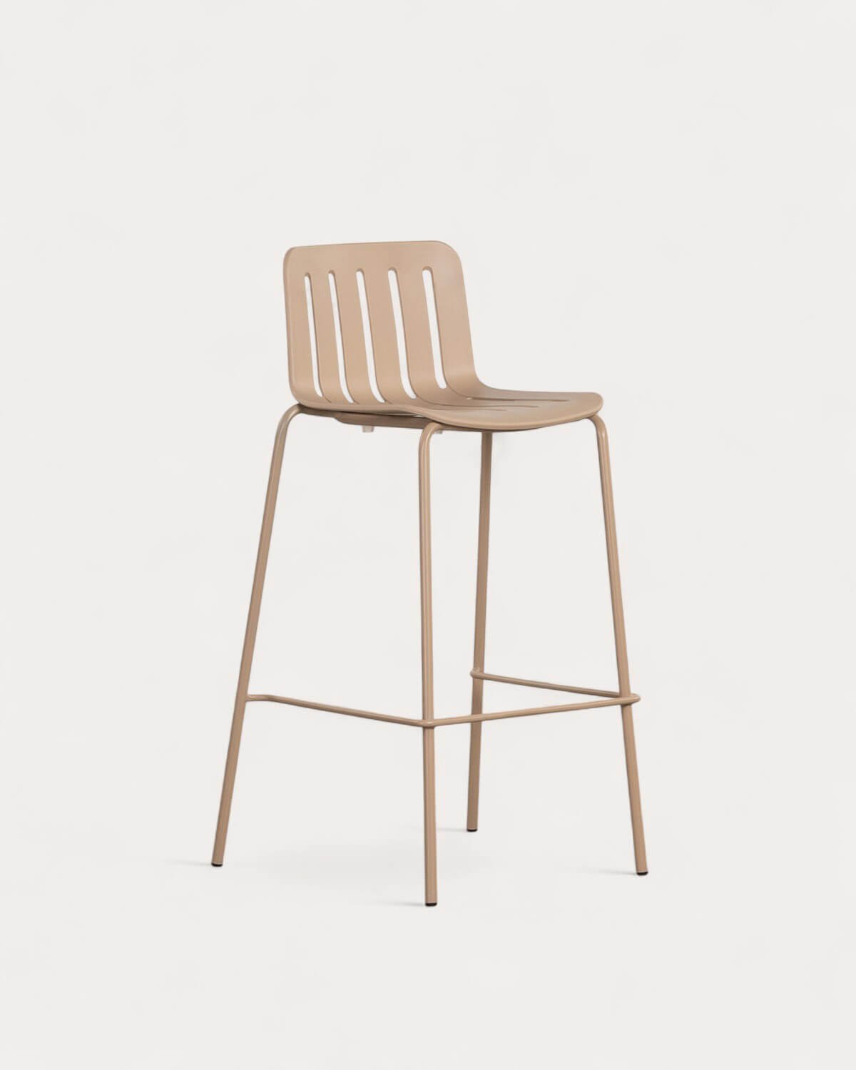 Tabouret Haut d'Extérieur en Polypropylène et Métal (74 cm) Romi, image de la gelerie 1