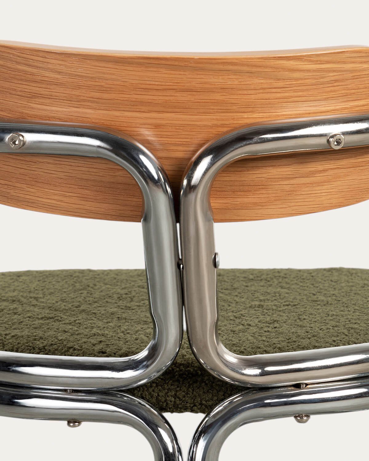 Chaise de Salle à Manger avec Tissu Bouclé et Accoudoirs en Bois Teba, image de la gelerie 6