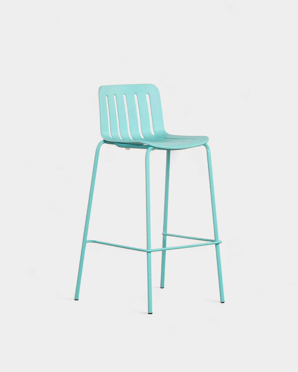 Pack 2 Tabourets Hauts d'Extérieur Polypropylène et Métal (74 cm) Romi, image de la gelerie 1