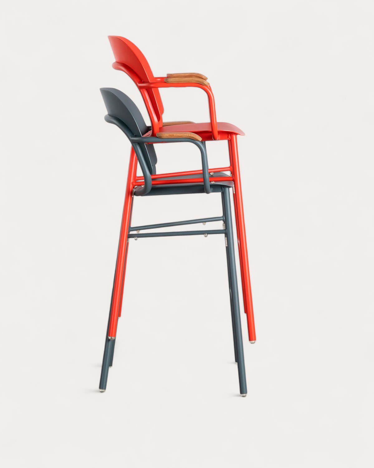 Tabouret haut d'Extérieur en Aluminium (74 cm) Pop, image de la gelerie 2