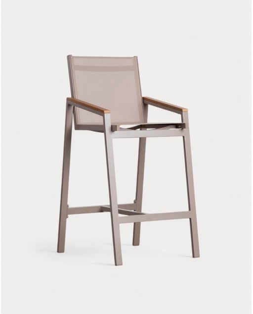 Tabouret haut d'extérieur en aluminium Korce (75 cm)