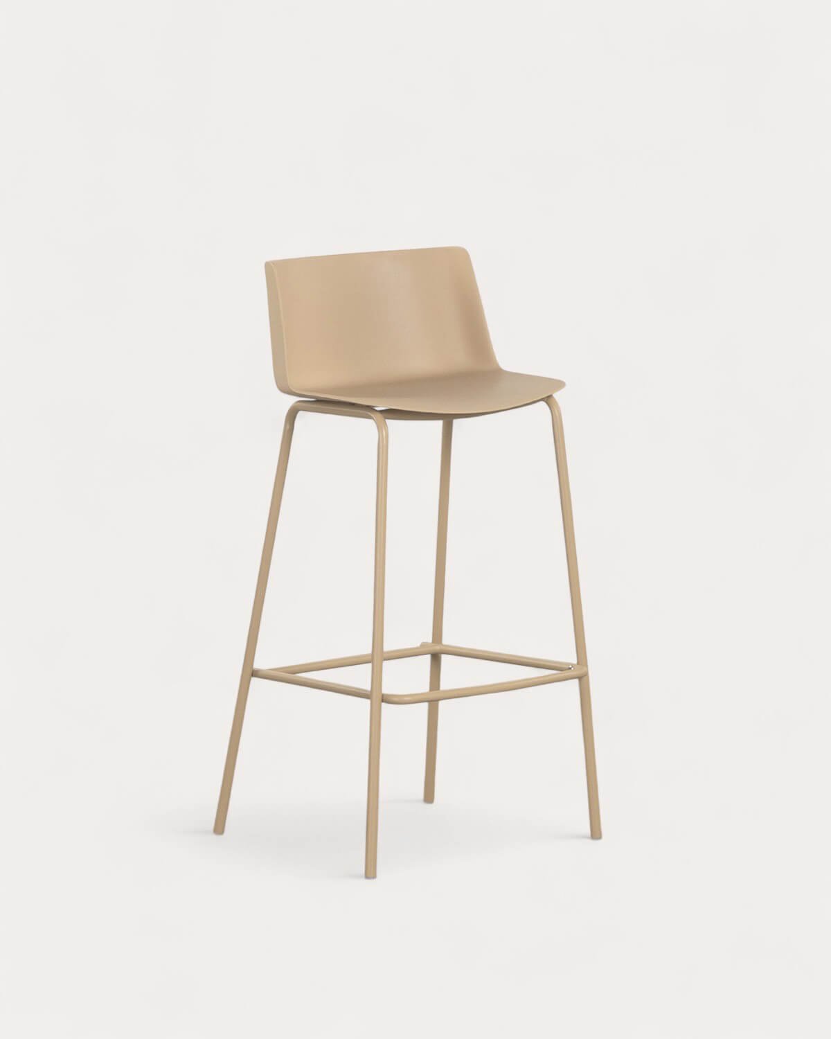 Tabouret Haut d'Extérieur en Polypropylène et Métal (74 cm) Meivy, image de la gelerie 1