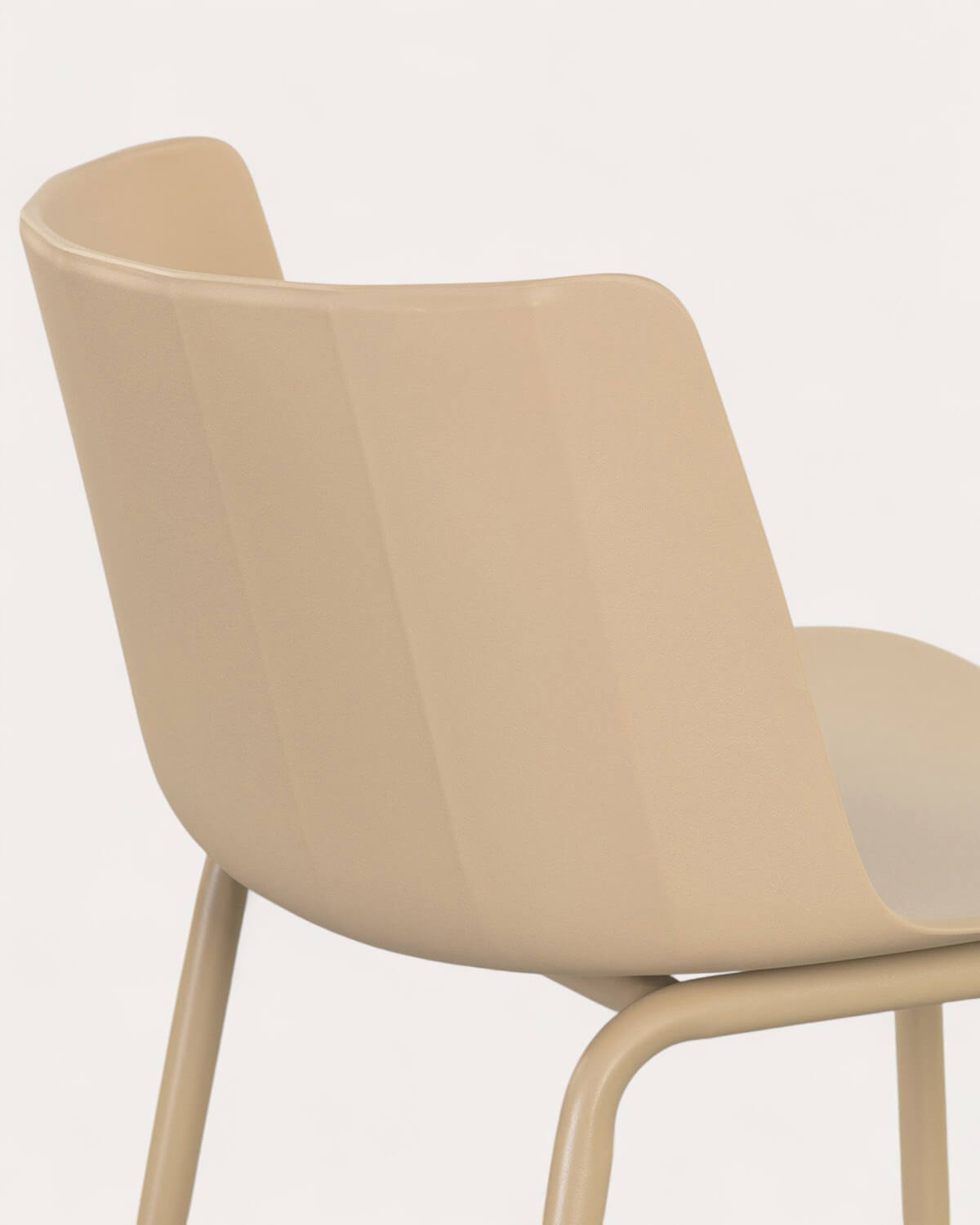 Lot de 2 tabourets hauts d'extérieur en polypropylène et métal (75 cm) Meivy, image de la gelerie 7