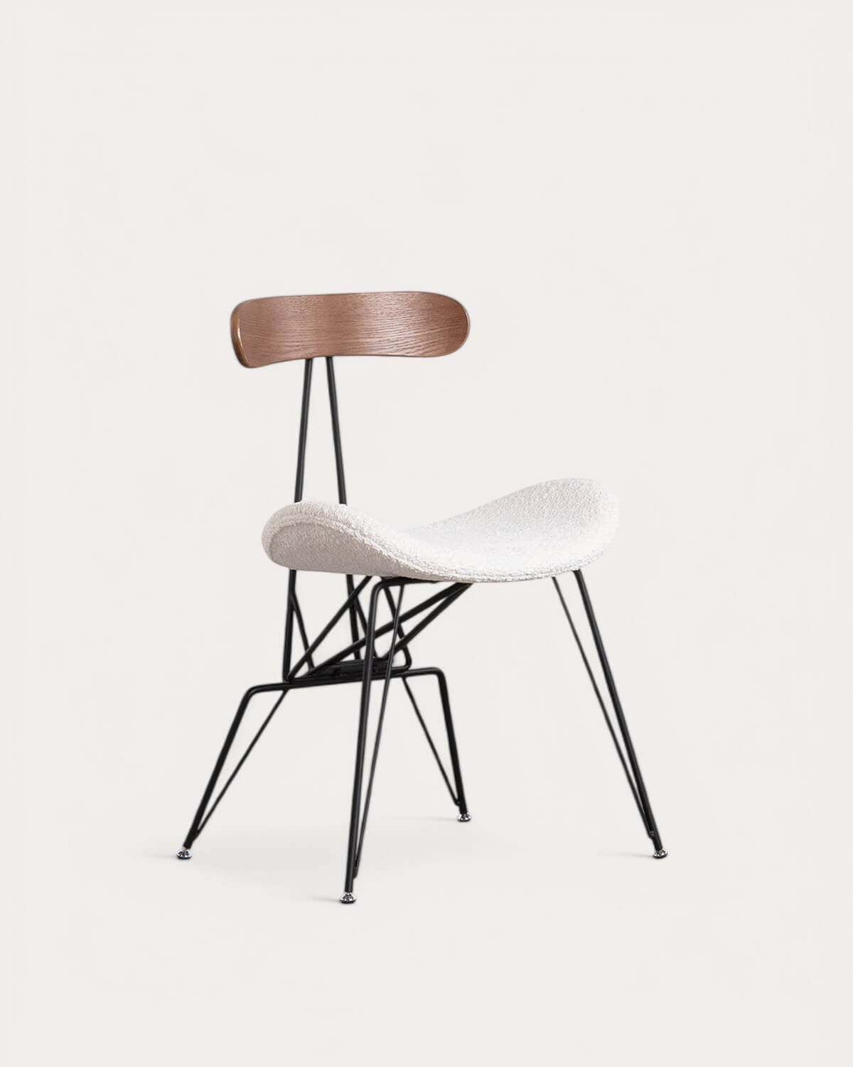 Pack 4 Chaises de Salle à Manger en Bois et Tissu Brunela, image de la gelerie 1