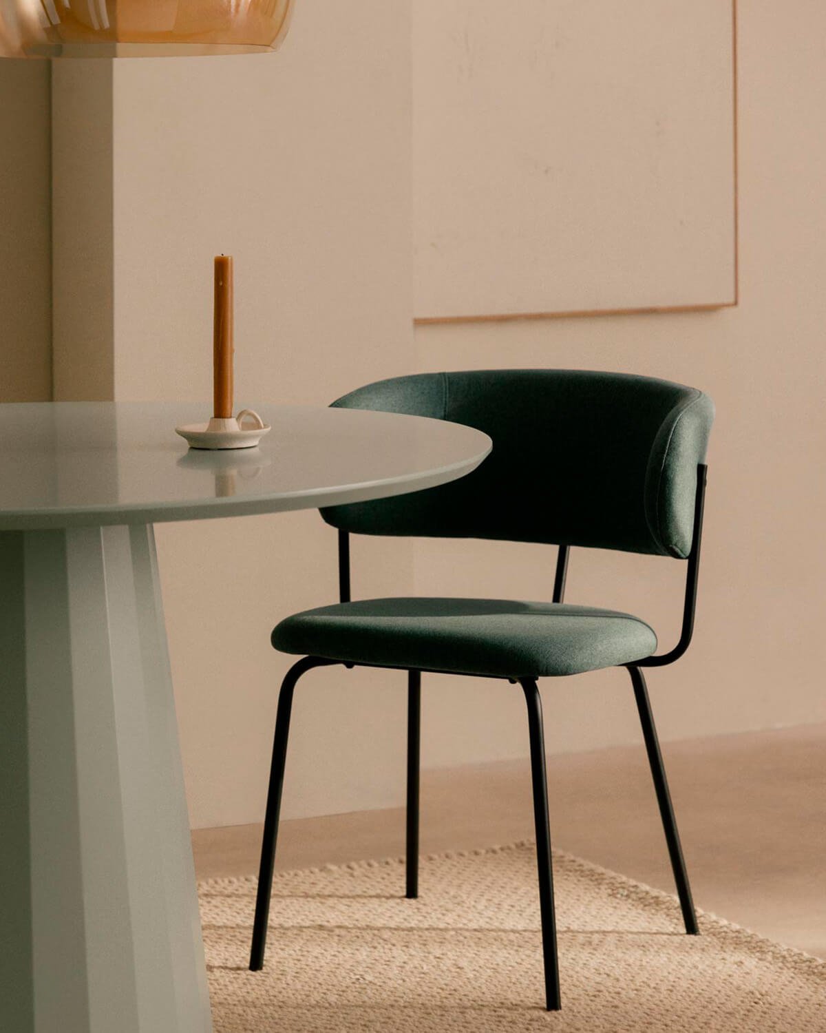 Chaise de Salle à Manger en Tissu et Métal Bonse, image de la gelerie 2