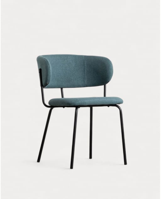 Pack de 2 Chaises de Salle à Manger en Tissu et Métal Bonse