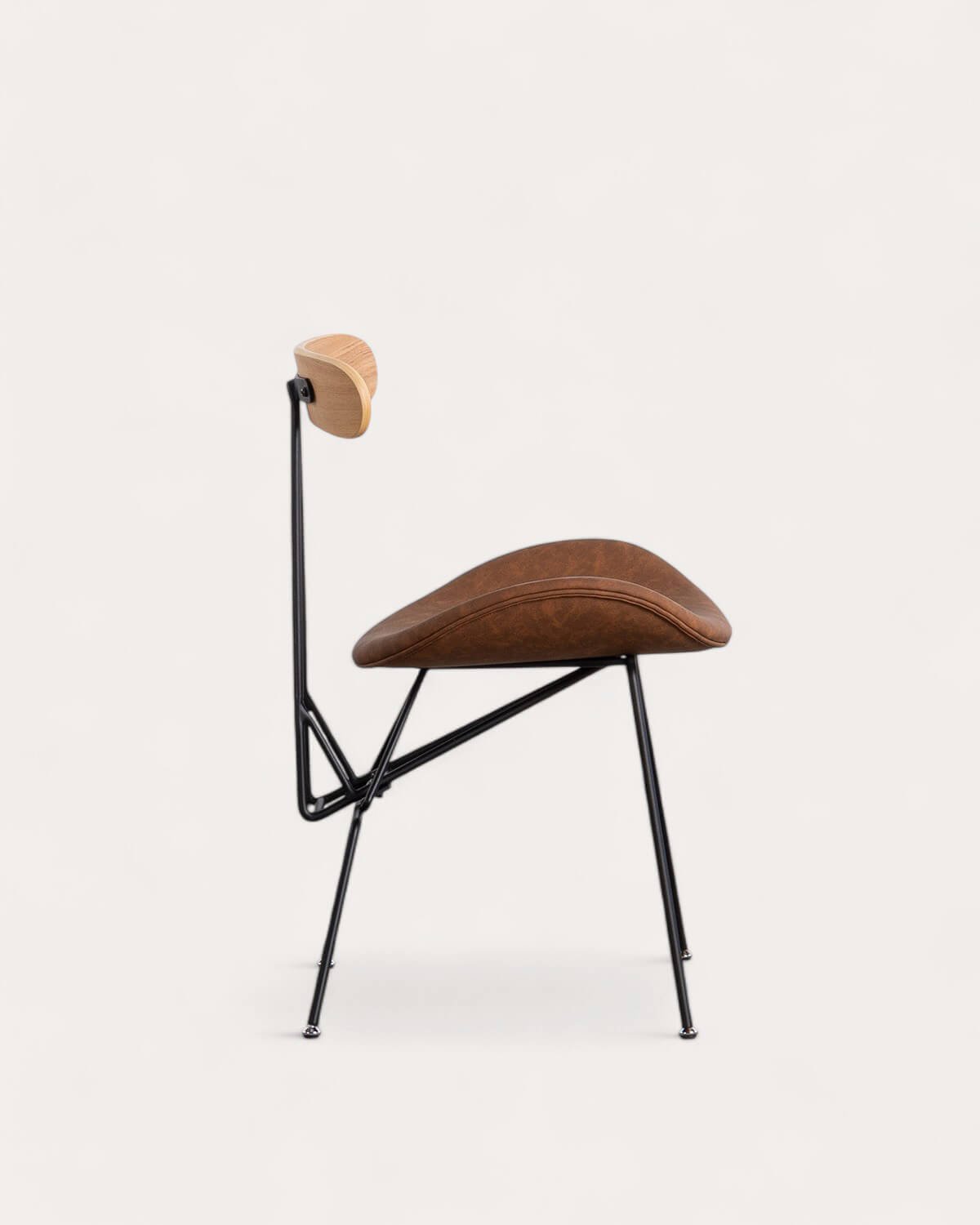 Chaise de Salle à Manger en Bois et Similicuir Brunela, image de la gelerie 4