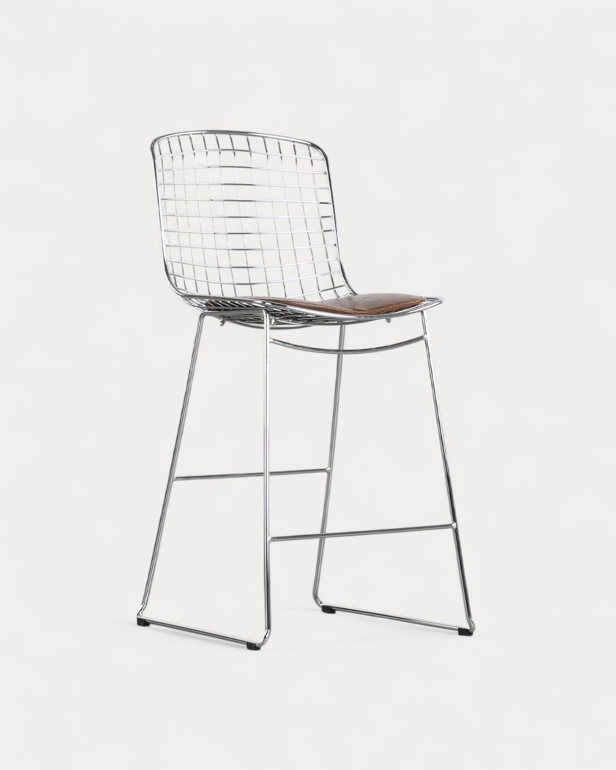 Tabouret Haut en Métal (66 cm) Dossier haut Aras , image de la gelerie 1