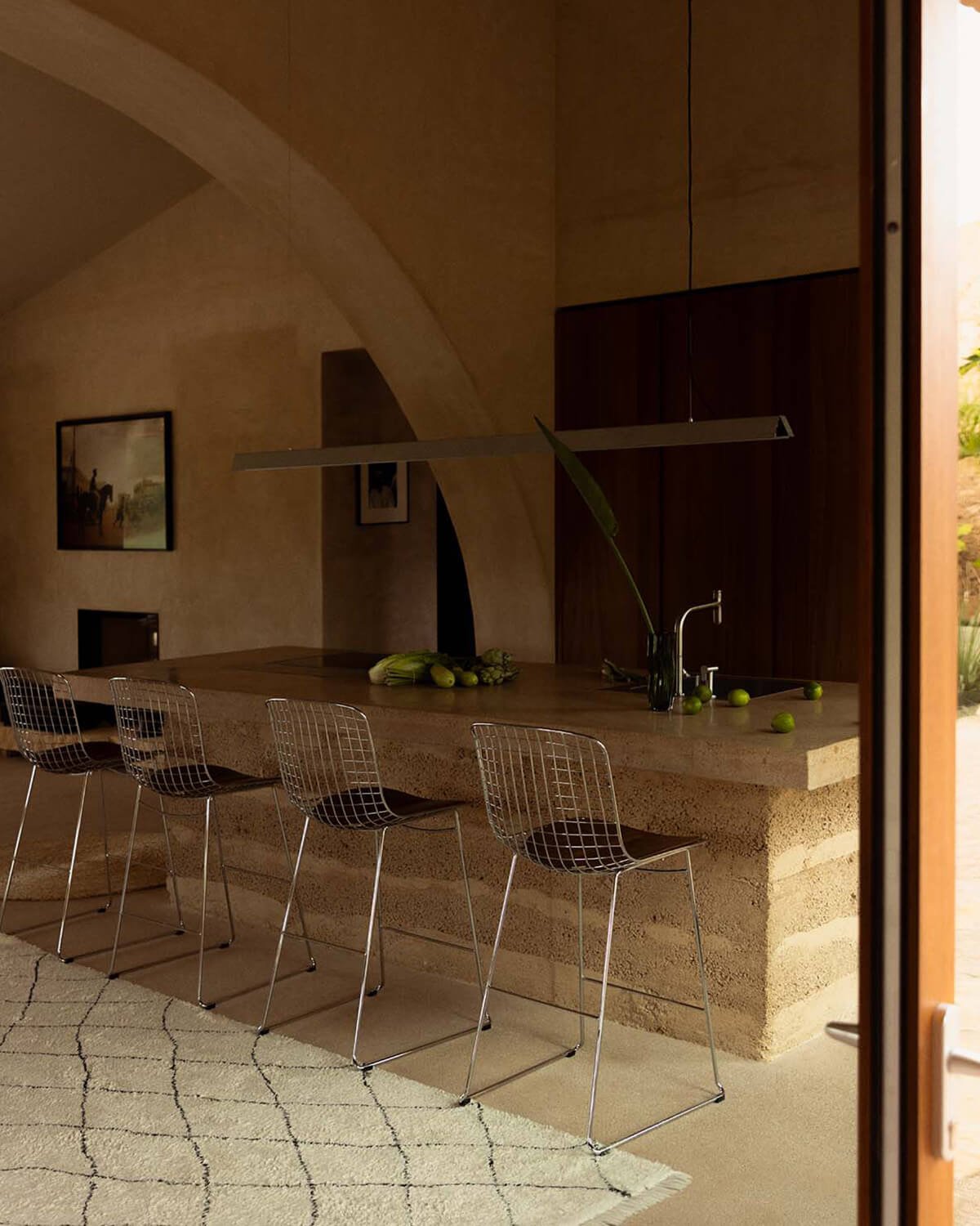 Tabouret Haut en Métal (66 cm) Dossier haut Aras , image de la gelerie 2