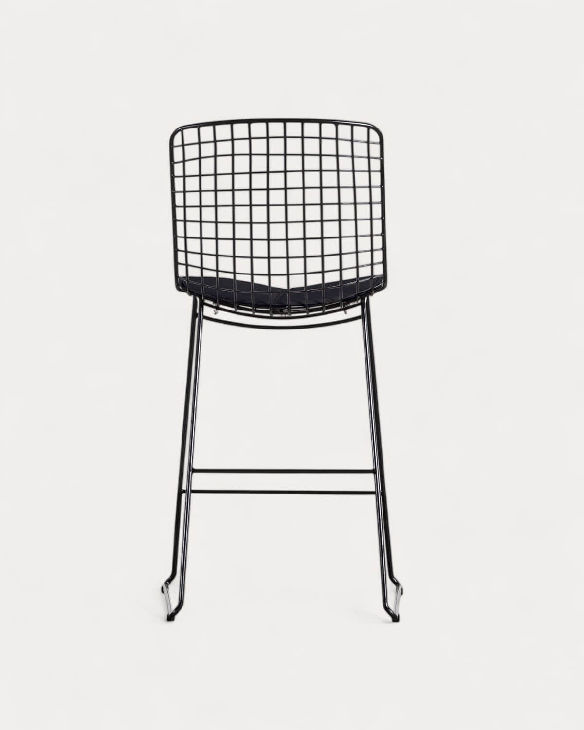 Tabouret haut en métal (65 cm) avec dossier haut Aras, image de la gelerie 3
