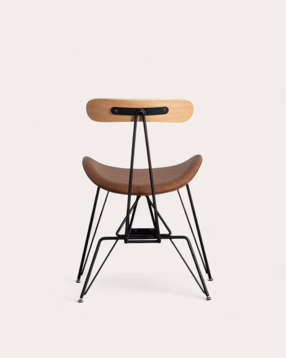 Pack 2 Chaises de Salle à Manger en Simili Cuir et Bois Brunela, image de la gelerie 5