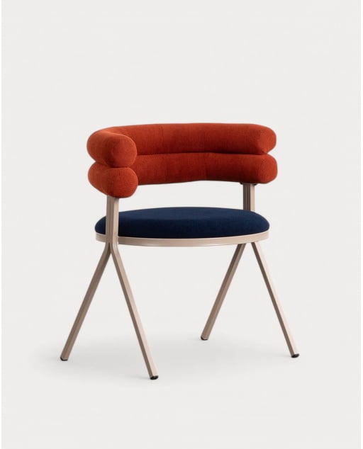 Chaise de Salle à Manger en Tissu et Métal Aixa