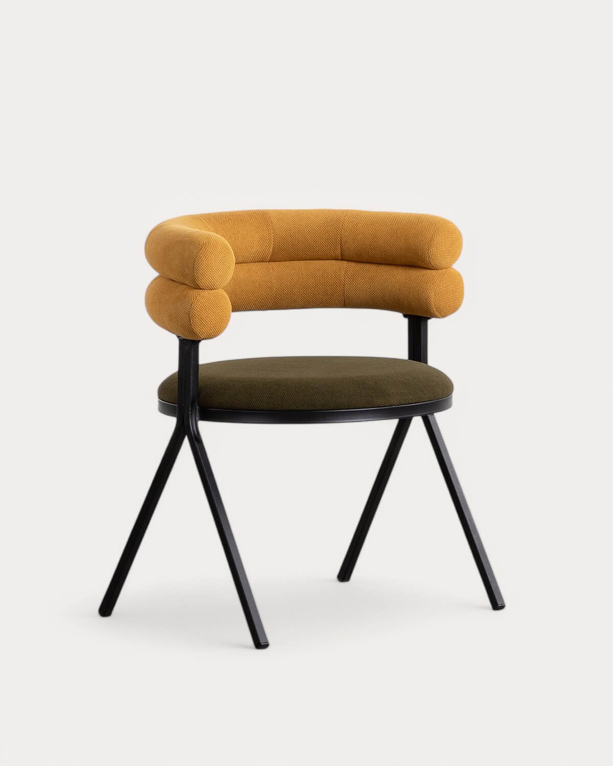Pack 4 Chaises de Salle à Manger en Tissu et Métal Aixa, image de la gelerie 1