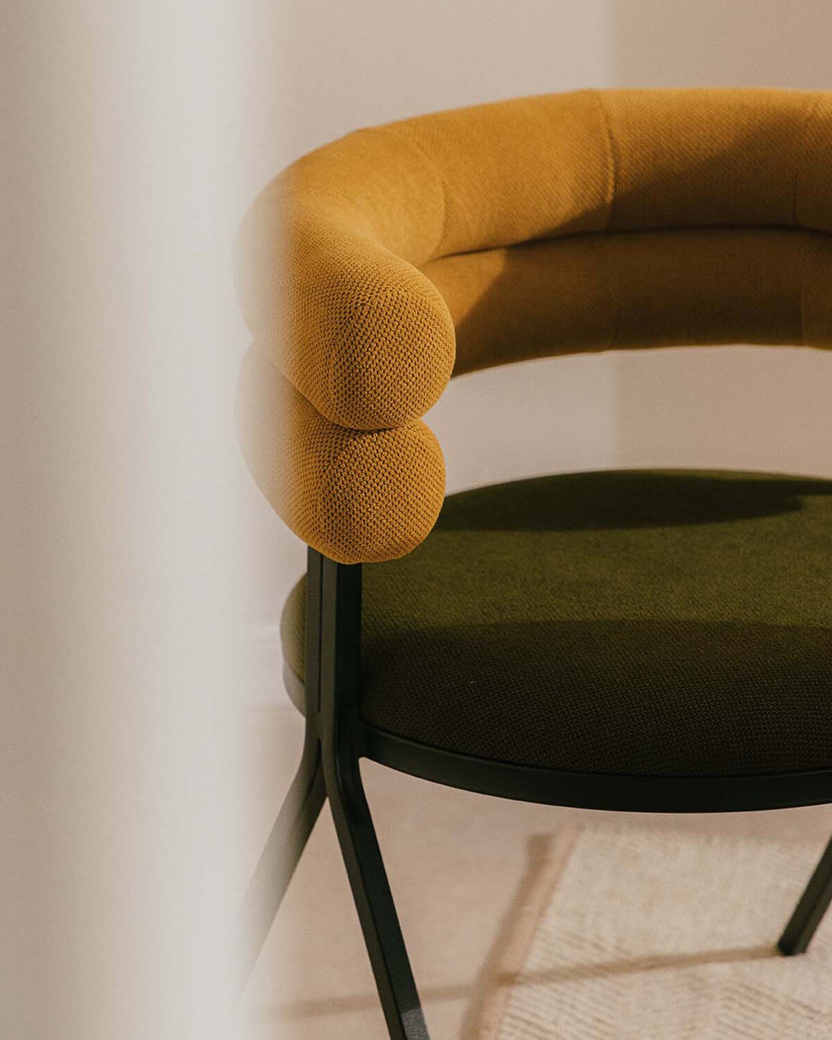 Pack 4 Chaises de Salle à Manger en Tissu et Métal Aixa, image de la gelerie 3