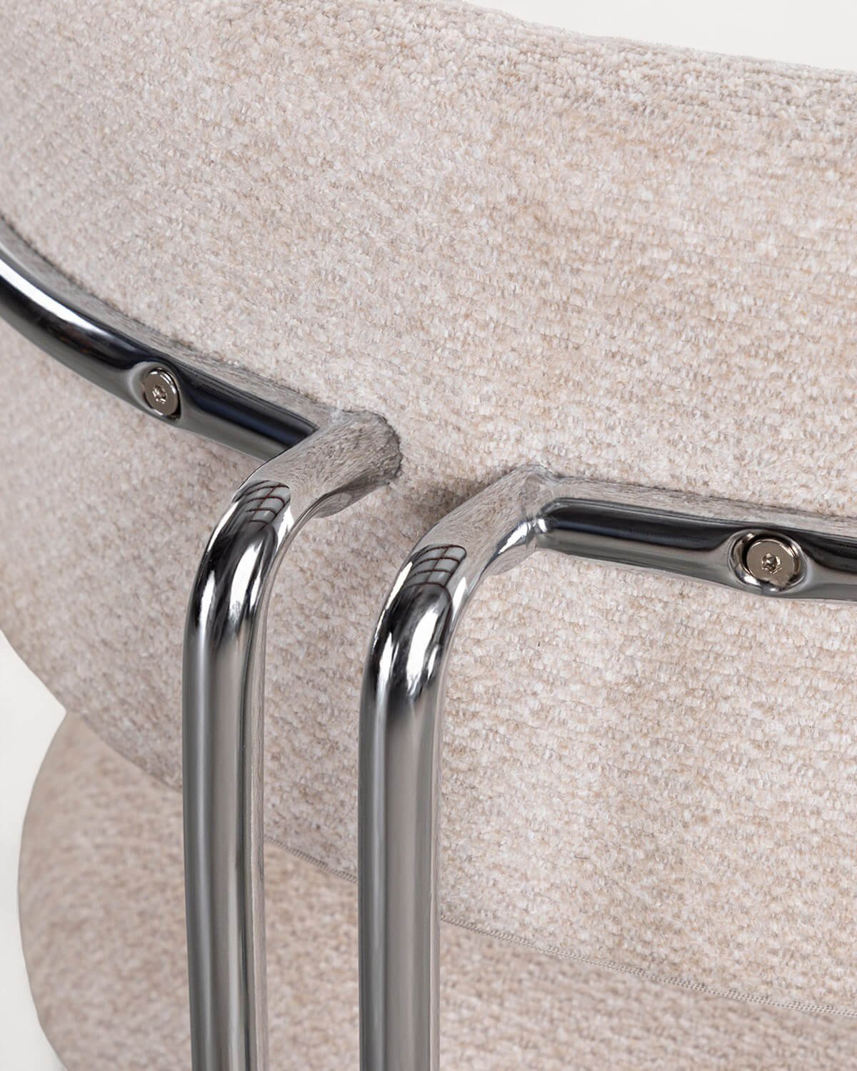 Pack de 2 Chaises de Salle à Manger en Tissu et Métal Petra , image de la gelerie 6