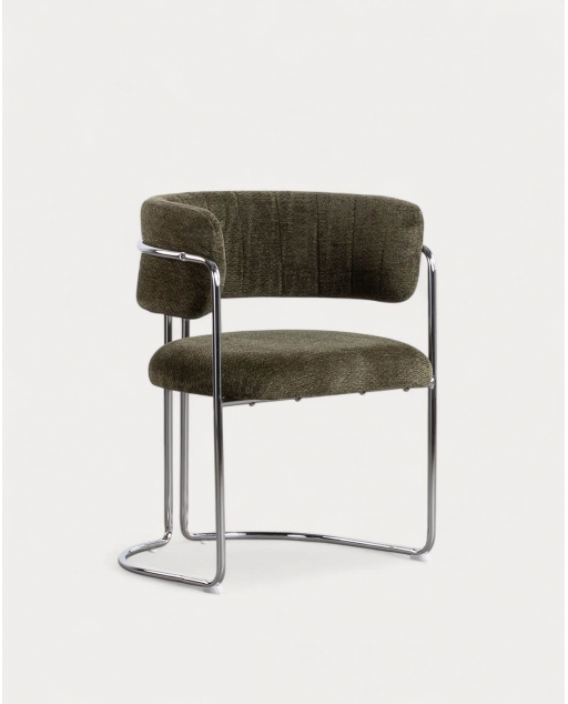 Pack 4 Chaises de Salle à Manger en Tissu et Métal Petra