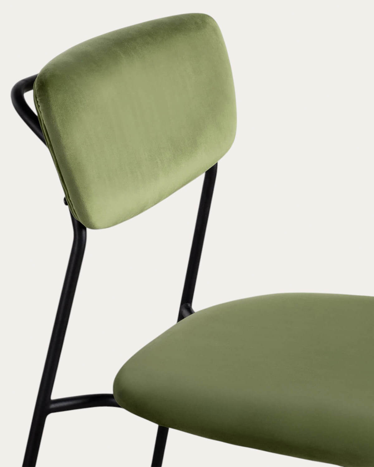 Pack 2 Chaises de Salle à Manger en Métal et Velours Morgan, image de la gelerie 6