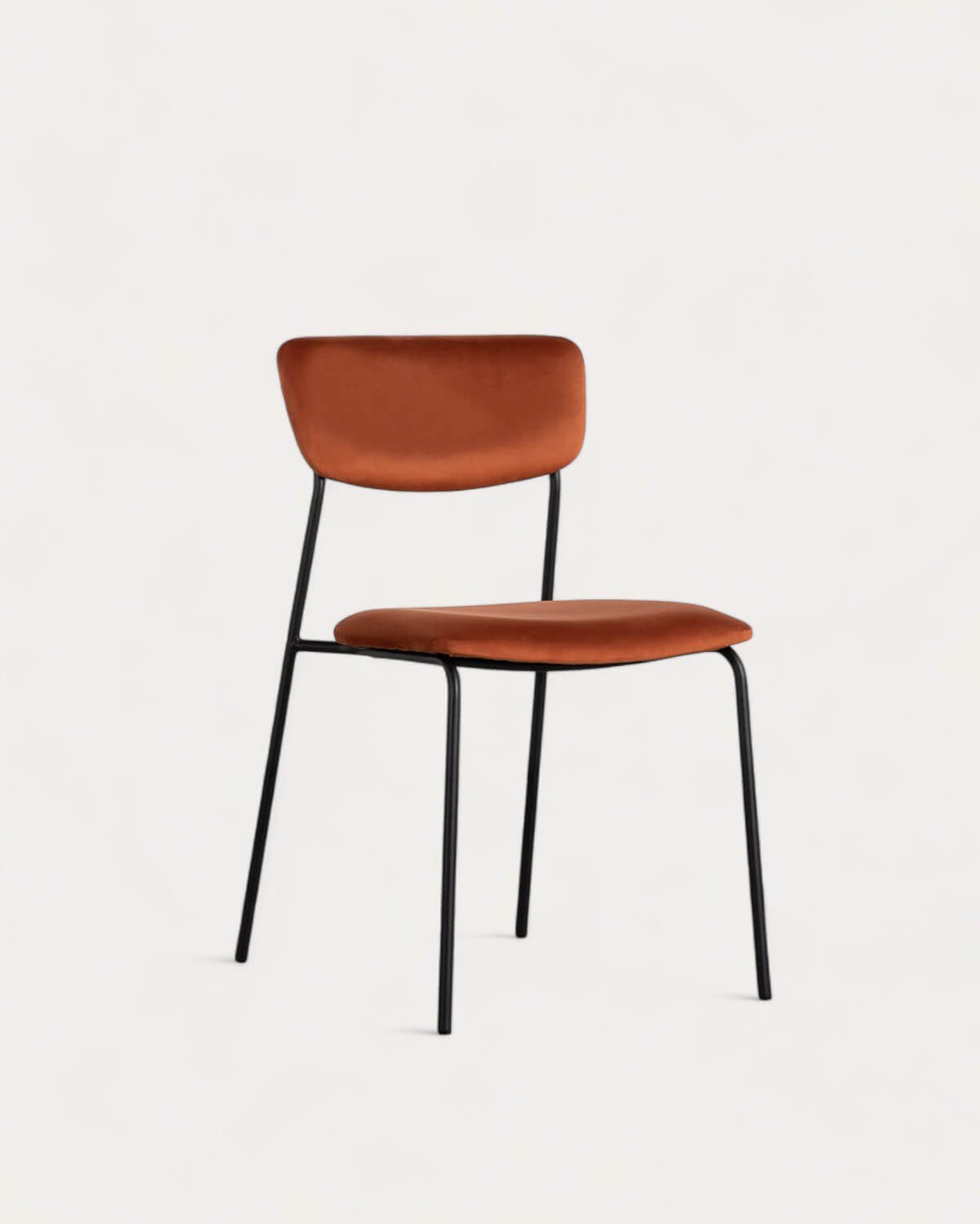 Pack 4 Chaises de Salle à Manger en Métal et Velours Morgan, image de la gelerie 1
