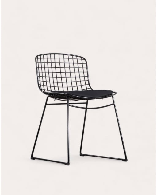 Chaise de Salle à Manger en Métal Aras à Dossier bas