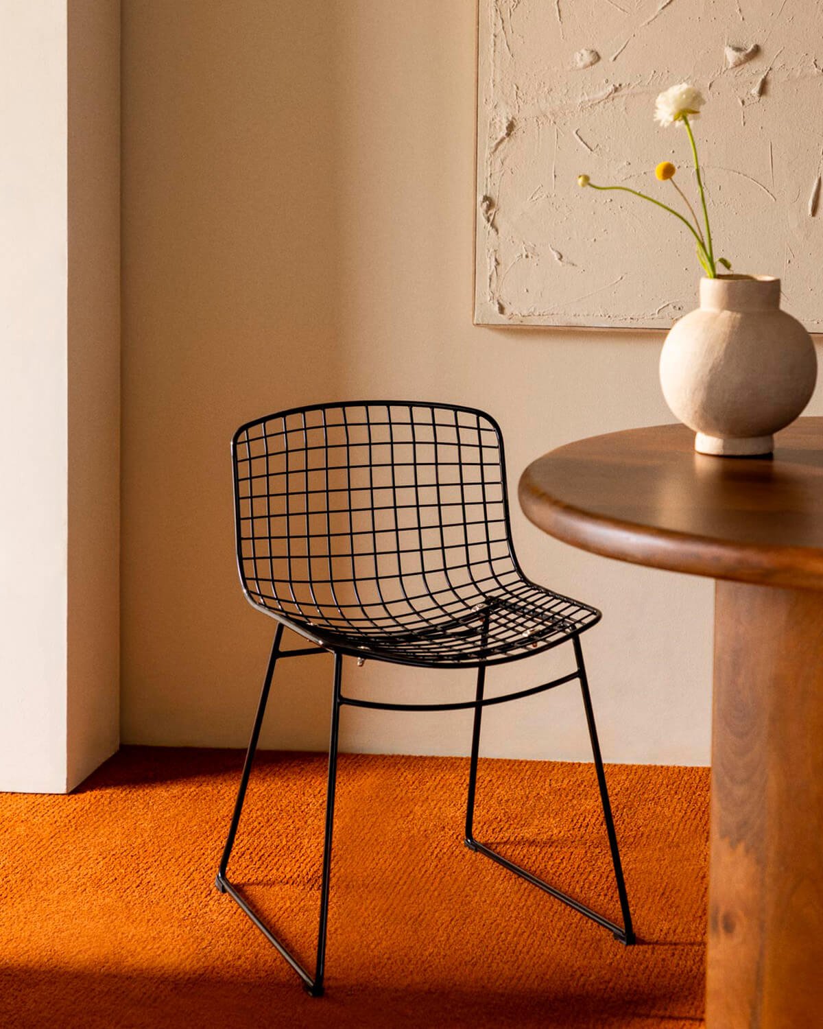 Chaise de Salle à Manger en Métal Aras à Dossier bas , image de la gelerie 2