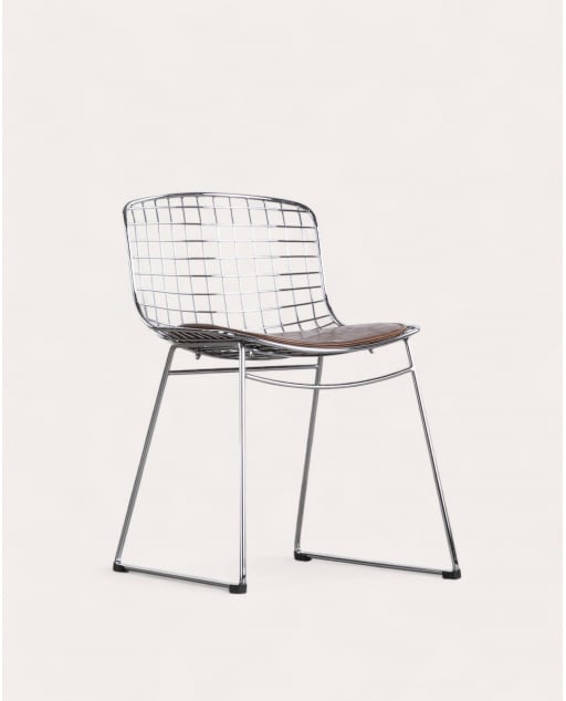 Chaise de Salle à Manger en Métal Aras à Dossier bas