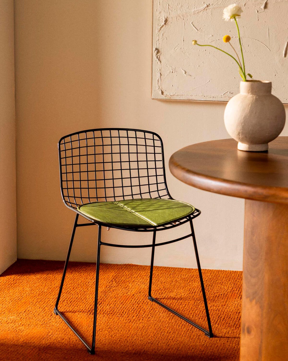 Chaise de Salle à Manger en Métal Aras à Dossier bas , image de la gelerie 2