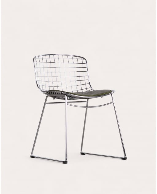 Chaise de Salle à Manger en Métal Aras à Dossier bas