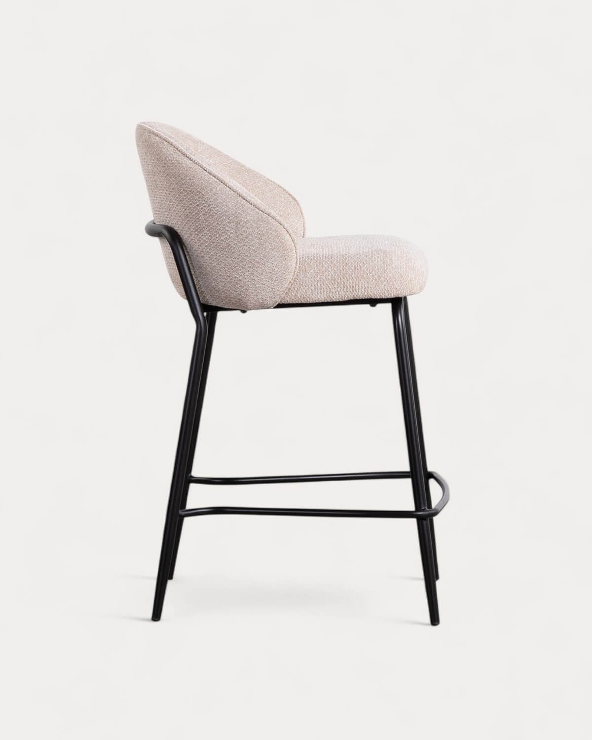 Tabouret Haut en Tissu et Métal (64 cm) Emna, image de la gelerie 4