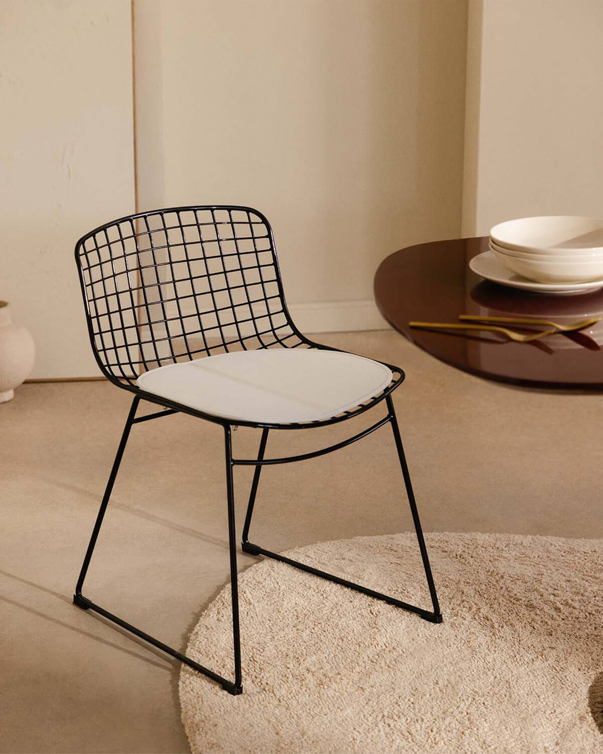 Pack 4 Chaises de Salle à Manger en Métal Dossier Bas Aras , image de la gelerie 2