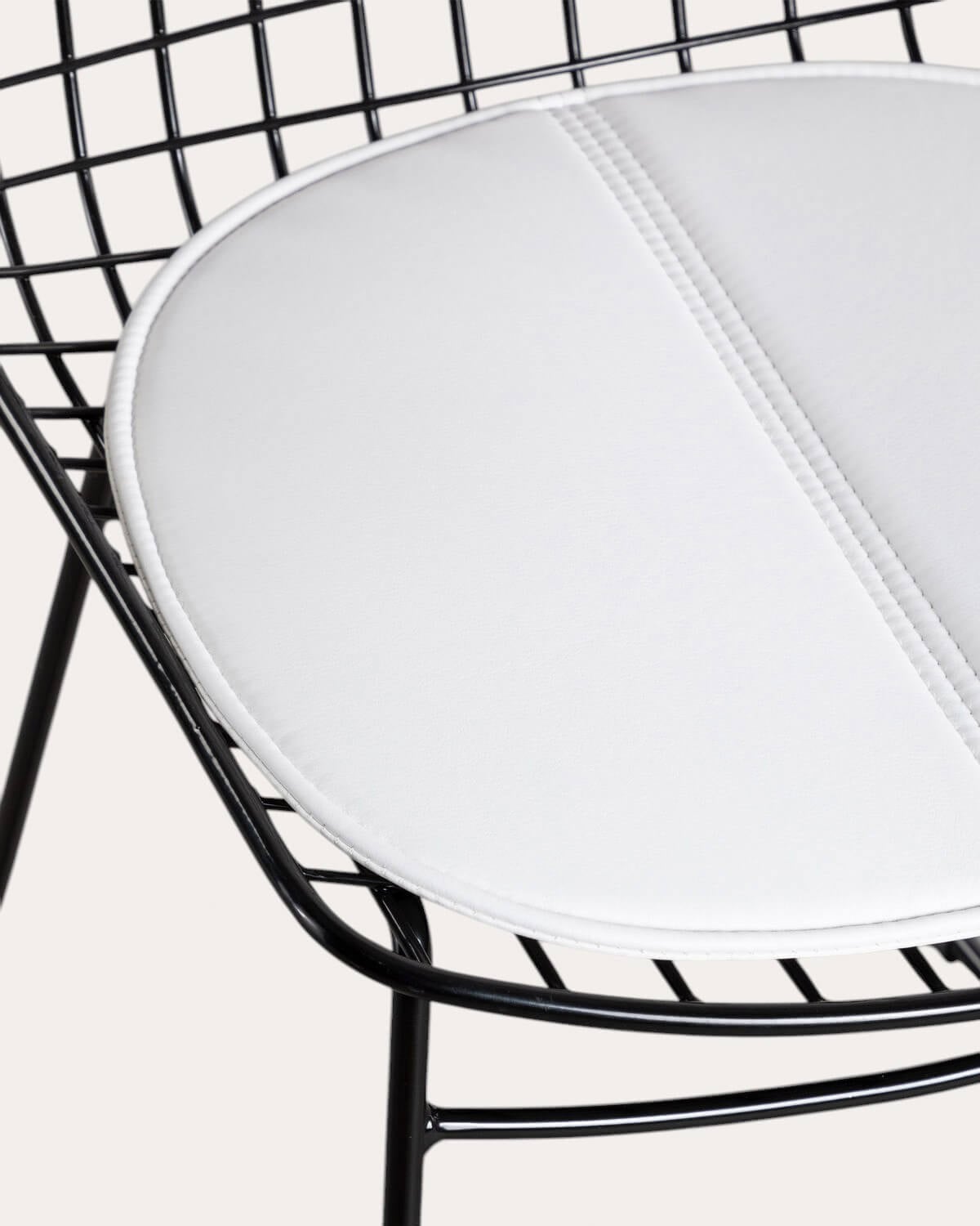 Pack 4 Chaises de Salle à Manger en Métal Dossier Bas Aras , image de la gelerie 7