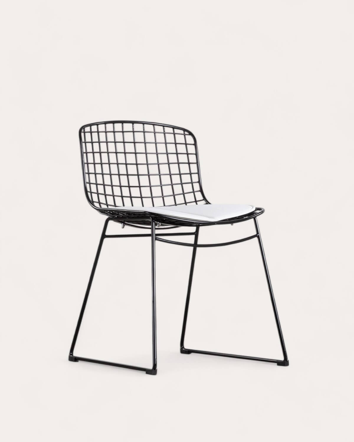 Pack 4 Chaises de Salle à Manger en Métal Dossier Bas Aras , image de la gelerie 1