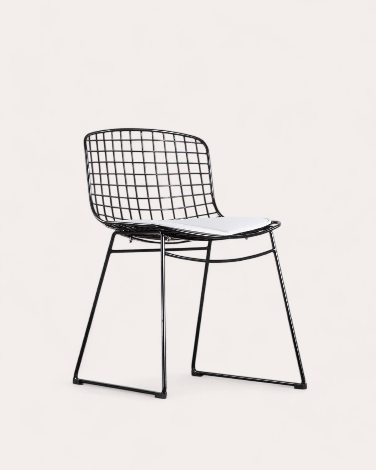 Pack 4 Chaises de Salle à Manger en Métal Dossier Bas Aras , image de la gelerie 4