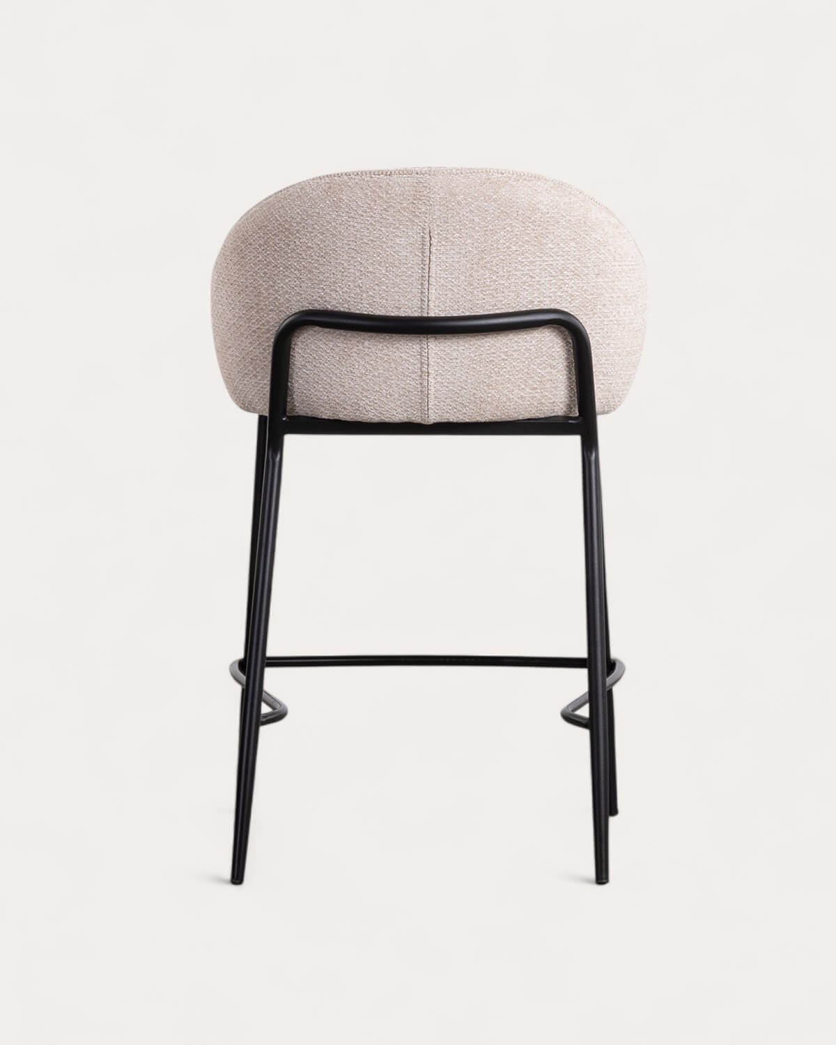 Pack 2 Tabourets Hauts en Tissu et Métal (64 cm) Emna, image de la gelerie 5